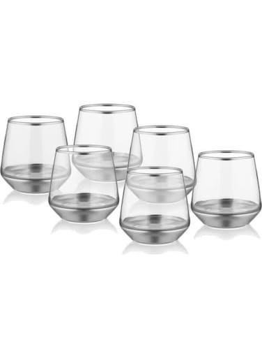 MIA Glam Series Set of 6 Silver Water Glasses GLM013