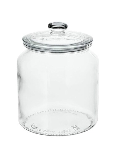 Ikea Vardagen Storage Accessory Jar With Lid, Clear Glass, 1.9 L