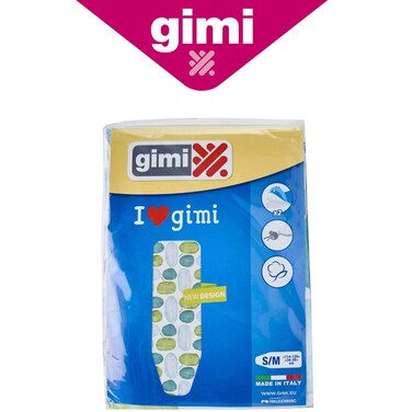 Gimi Cotton Ironing Board Cover with Integrated Padding and Drawstring Closure, 34x38 cm