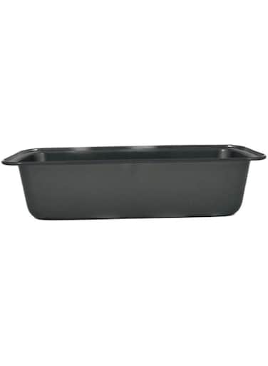 Home Maker Non Stick Carbon Steel Narrow Loaf Pan, 26 cm x 10 cm x 6.5 cm Size, Black