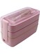 3-Layer Bento Lunch Box Pink