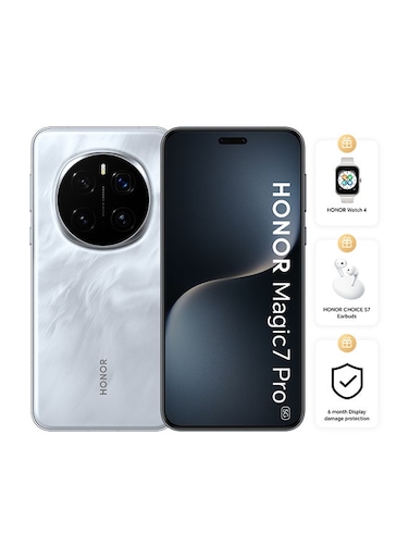 Honor Magic 7 Pro Dual SIM 5G Lunar Shadow Grey 12GB RAM 512GB With Honor Watch 4 + Honor Choice S7 Earbuds + 6 Month Display Damage Protection - Middle East Version