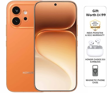 Honor 600 5G Dual SIM, 8GB RAM, 256GB, Orange with Free Honor Choice E6i Earbuds + Magnetic Phone Case - Middle East Version