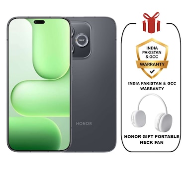 Honor 600 Lite 5G Smartphone, 8GB RAM, 256GB, Velvet Black With Free Honor Portable Neck Fan - Middle East Version