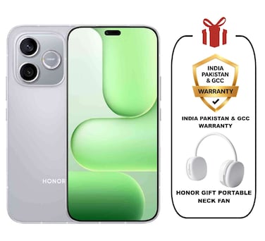 Honor 600 Lite 5G Smartphone, 8GB RAM, 256GB, Velvet Grey With Free Honor Portable Neck Fan - Middle East Version