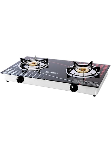 Double Glass Burner, Black/Silver