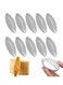 seven 10 Aluminum Egg Tart Moulds - Boat Shape Baking Pans for Puddings, Cakes, and Pastries. Reusable DIY Cake Decor Tools for Perfect Treats!