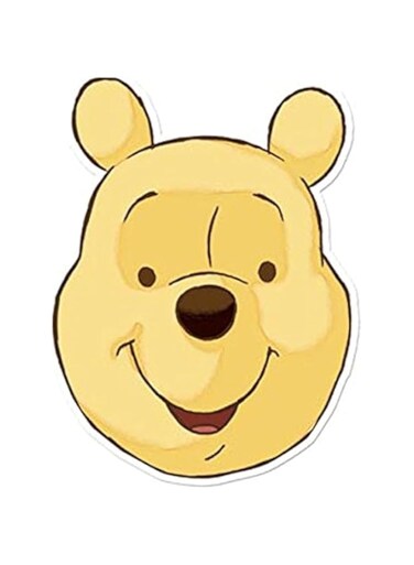 Star Cutouts Ltd SM51 Official Disney 1 X Cardboard Winnie the Pooh Party Full Face and Fancy Dress Mask Includes Tabs and Elastic