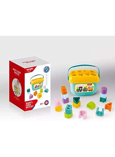 Baby's First Blocks Shape Sorter Toy ABC and Shape Pieces Sorting with Storage box