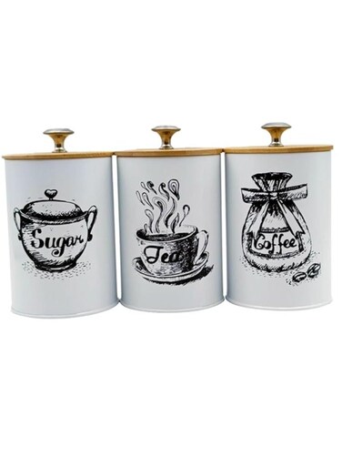 Coffee Canister &acirc;&euro;&ldquo; 3X Household Tea Powder And Coffee Storage Containers For Ground Coffee, Beans, Sugar, And More, Durable Airtight Food Containers For Freshness