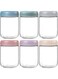 Overnight Oats Containers with Lids 16oz Glass Mason Jars, Glass jars with Airtight Lids, Wide mouth Mason Salad jars, Refillable Kitchen Storage Containers for Dry Food, Coffee, Nuts and More