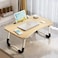 LVISH Foldable Laptop Desk Brown 60x40x28cm for Bed with iPad Slot &amp; Cup Holder &ndash; Adjustable Lap Tray, Non-Slip Legs, Portable Table for Work, Study &amp; Reading