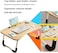 LVISH Foldable Laptop Desk Brown 60x40x28cm for Bed with iPad Slot &amp; Cup Holder &ndash; Adjustable Lap Tray, Non-Slip Legs, Portable Table for Work, Study &amp; Reading