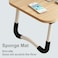 LVISH Foldable Laptop Desk Brown 60x40x28cm for Bed with iPad Slot &amp; Cup Holder &ndash; Adjustable Lap Tray, Non-Slip Legs, Portable Table for Work, Study &amp; Reading