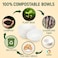LAVISH Compostable 12Oz Paper Bowls [25-Pack] &ndash; Biodegradable Bagasse Disposable Bowls for Hot Soup, Cold Salads, Snacks, Ice Cream, Eco-Friendly