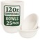 LAVISH Compostable 12Oz Paper Bowls [25-Pack] &ndash; Biodegradable Bagasse Disposable Bowls for Hot Soup, Cold Salads, Snacks, Ice Cream, Eco-Friendly