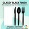 LAVISH Biodegradable 10-Inch Bagasse Plates with Plastic Cutlery   25-Pack Eco-Friendly Disposable Dinnerware Set for Hot &amp; Cold Food