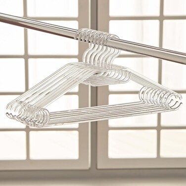 LAVISH Clear Plastic Clothes Hangers &ndash; 8-Piece Set for Neat &amp; Organized Wardrobe