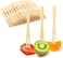 LAVISH Wooden Fruit Forks, Bamboo Fruit Fork, Two Prongs Fruit Forks Disposable Cocktail Food Picks Blunt-end Forks