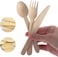 LAVISH 300 Pcs Wooden Cutlery Set Disposable Bamboo Cutlery Eco Friendly 100% All-Natural Birchwood Biodegradable for Picnic Party Celebrations - 100 Wooden Forks, 100 Wooden Knives, 100 Wooden Spoons