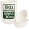 LAVISH Heavy-Duty Bagasse Biodegradable Bowls [10-Pack, 8Oz] &ndash; Compostable Paper Bowls for Soup, Salad, Snacks, Ice Cream, Hot &amp; Cold Foods