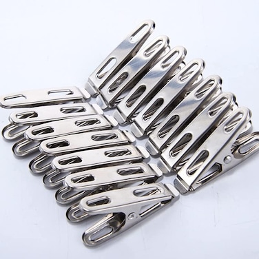 LAVISH Steel Clothes Pegs 20Pcs, Laundry Hanging Pins used for drying Clothes , Cloth clips easy to use , Hanger Clips to hold clothes on Drying line.