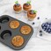 LAVISH 6 Slot Muffins Tray with 6 Pcs Paper Cake Cup Liners   Cupcake Cases   Round Shape Baking Cups   Reusable Silicone   for Handmade Soap, Biscuit Chocolate   Random Color
