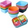 LAVISH 36 Pack Silicone Cupcake Liners Baking Muffin Cups Reusable Non-Stick Cake Moulds Mold Tray Sets Multi Colors