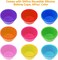 LAVISH Silicone Muffin Cups, 54 Pcs Silicone Cupcake Baking Cups Reusable Muffin Liners Cupcake Wrapper Cups Holders for Muffins, Cupcakes and Candies