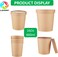 LAVISH 100 Pcs Soup Cups Paper Containers- [16Oz/460ml] Kraft Food Disposable Go To Bowls, Eco-Friendly Biodegradable Perfect For Party, Desert, Hot &amp; Cold Use