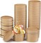 LAVISH 25 Pcs Soup Cups Paper Containers- [12Oz/350ml] Kraft Food Disposable Go To Bowls, Eco-Friendly Biodegradable Perfect For Party, Desert, Hot &amp; Cold Use