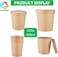 LAVISH 50 Pcs Soup Cups Paper Containers- [12Oz/350ml] Kraft Food Disposable Go To Bowls, Eco-Friendly Biodegradable Perfect For Party, Desert, Hot &amp; Cold Use