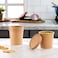 LAVISH 50 Pcs Soup Cups Paper Containers- [12Oz/350ml] Kraft Food Disposable Go To Bowls, Eco-Friendly Biodegradable Perfect For Party, Desert, Hot &amp; Cold Use
