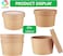 LAVISH 50 Pcs Soup Cups Paper Containers- [8 Oz/235ml] Kraft Food Disposable Go To Bowls, Eco-Friendly Biodegradable Perfect For Party, Desert, Hot &amp; Cold Use