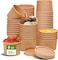 LAVISH 50 Pcs Soup Cups Paper Containers- [8 Oz/235ml] Kraft Food Disposable Go To Bowls, Eco-Friendly Biodegradable Perfect For Party, Desert, Hot &amp; Cold Use