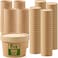 LAVISH 100 Pcs Soup Cups Paper Containers- [8 Oz/235ml] Kraft Food Disposable Go To Bowls, Eco-Friendly Biodegradable Perfect For Party, Desert, Hot &amp; Cold Use