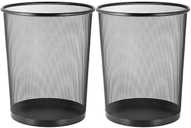 LAVISH 2 Pcs Steel Round Mesh Wastebasket Recyling Bin,Rubbish Paper Trash Can Size- 29.5x24.5x34CM for Bathroom, Bedroom, Office