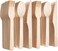 LAVISH [250 Pack] Biodegradable Wooden Cutlery Set with Napkin &ndash; Eco-Friendly &amp; Compostable Utensils &ndash; Disposable Knife, Fork, Spoon, and Napkin for Weddings, Parties &amp; Picnics