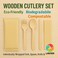 LAVISH [10 Pack] Biodegradable Wooden Cutlery Set with Napkin &ndash; Eco-Friendly &amp; Compostable Utensils &ndash; Disposable Knife, Fork, Spoon, and Napkin for Weddings, Parties &amp; Picnics