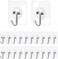 LAVISH Adhesive Wall Hooks 20 Pcs, Transparent Strong Suction Hooks For Home Kitchen and Bathroom, Heavy Duty Nail Free Sticky Hangers with Hooks Utility Towel Bath Ceiling Hooks, Transparent