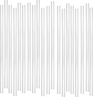 LAVISH 100-Pack Clear Individually Wrapped  Disposable Straws &ndash; 24 CM Extra Long &amp; 8MM Wide, Perfect for Hot &amp; Cold Beverages, Parties &amp; Events