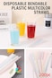 LAVISH Multicolor Flexible Plastic 200 Pcs Straws &ndash; Disposable, BPA-Free, Food-Grade Drinking Straws for Hot &amp; Cold Beverages, Ideal for Cafes, Parties &amp; Special Events