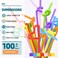 LAVISH  Colorful [100Pcs] Lot Plastic Flexible Bendable Straw Drinking Straws Valentine'S Day Wedding Birthday Party Decoration Gift, One Size [ Multi Colors]