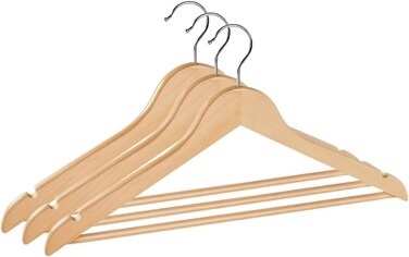 LAVISH 3-Pack Plastic Clothes Hangers &ndash; Non-Slip Suit Hangers with 360&deg; Swivel Hook &amp; Notches &ndash; Durable, Smooth-Finish Coat Hangers for Dresses, Jackets &amp; Shirts