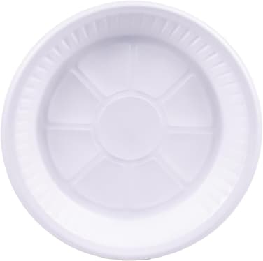 LAVISH 25PcsWhite Plastic 9 Inch/22 CM Plates - Sturdy, Reusable &amp; Lightweight Plates for Party, Wedding, Picnic, Outdoor Events &amp; Catering