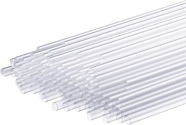 LAVISH 250 Clear Plastic Straws &ndash; 24CM Long, 8MM Wide, Individually Wrapped &ndash; BPA-Free, Ideal for Hot &amp; Cold Drinks, Events &amp; Restaurants