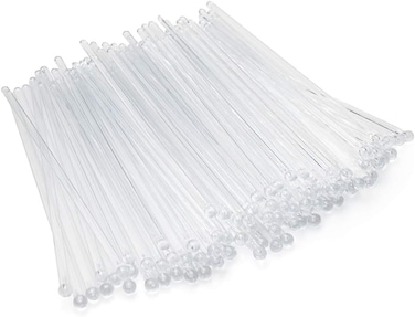 LAVISH Clear Plastic Cocktail Stirrers with Ball Head, 500 Pack Swizzle Sticks for Drinks, Juice, Smoothies, Parties &amp; Catering