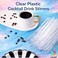 LAVISH 50 Pack Clear Ball Top Swizzle Sticks, Disposable Plastic Cocktail Stirrers for Bar, Juice, Smoothies, Mocktails &amp; Events