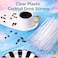 LAVISH Crystal Clear Round Head Cocktail Stirrers, 100 Disposable Drink Mixers for Coffee, Party Beverages, Wedding &amp; Bar Use