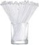 LAVISH Crystal Clear Round Head Cocktail Stirrers, 100 Disposable Drink Mixers for Coffee, Party Beverages, Wedding &amp; Bar Use